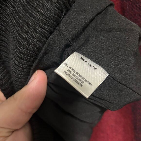 Serengeti tartan plaid red green wool blend bomber coat medium - Picture 3 of 4